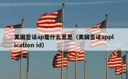 美国签证ap是什么意思（美国签证application id）