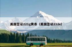 美国签证221g黄条（美国签证212e）