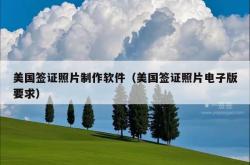 美国签证照片制作软件（美国签证照片电子版要求）