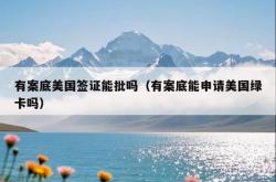 有案底美国签证能批吗（有案底能申请美国绿卡吗）