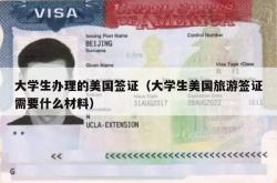 大学生办理的美国签证（大学生美国旅游签证需要什么材料）