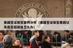 美国签证拒签案例分析（美国签证拒签原因以及拒签后应该怎么办）