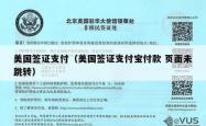 美国签证支付（美国签证支付宝付款 页面未跳转）