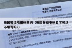 美国签证电报码查询（美国签证电码名字可以不填写吗?）