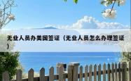 无业人员办美国签证（无业人员怎么办理签证）