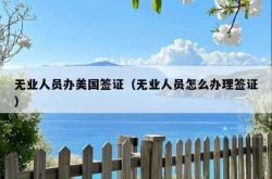 无业人员办美国签证（无业人员怎么办理签证）