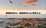 美国签证fnu（美国签证ceac官网入口）