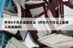 怀孕6个月办美国签证（怀孕六个月以上能够入境美国吗）