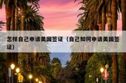 怎样自己申请美国签证（自己如何申请美国签证）