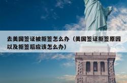 去美国签证被拒签怎么办（美国签证拒签原因以及拒签后应该怎么办）
