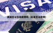 美国签证在线缴费吗（赴美签证缴费）