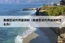 美国签证代传递资料（美国签证代传递资料怎么办）