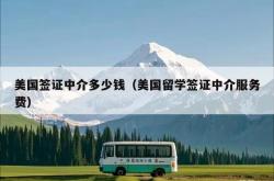 美国签证中介多少钱（美国留学签证中介服务费）