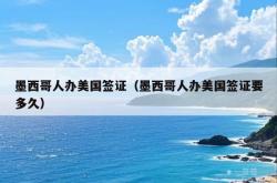 墨西哥人办美国签证（墨西哥人办美国签证要多久）