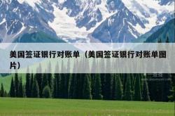 美国签证银行对账单（美国签证银行对账单图片）