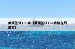 美国签证156表（美国签证160表格在线填写）