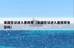 美国签证进入墨西哥（美国签证进入墨西哥免签吗）