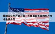 美国签证照片要几张（办理美国签证的照片尺寸是多少?）