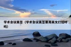 学术会议美签（学术会议美签要用英文打招呼吗）