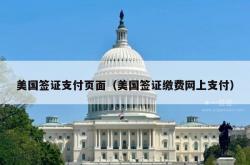 美国签证支付页面（美国签证缴费网上支付）