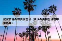 武汉去哪办理美国签证（武汉办美国签证在哪里办理）