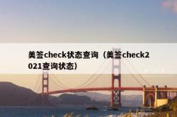 美签check状态查询（美签check2021查询状态）