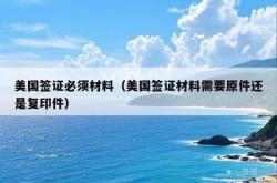 美国签证必须材料（美国签证材料需要原件还是复印件）