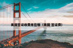 美国签证收费单在哪（美国 签证费）