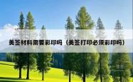 美签材料需要彩印吗（美签打印必须彩印吗）
