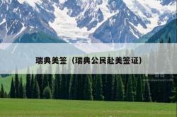 瑞典美签（瑞典公民赴美签证）
