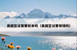 美国签证需要税单吗（美国签证要带钱吗）