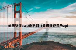 美国签证awb查不到（美国签证显示ap）