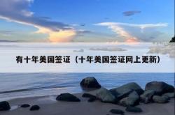 有十年美国签证（十年美国签证网上更新）