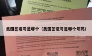 美国签证号是哪个（美国签证号是哪个号码）