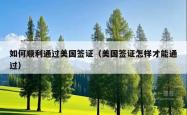 如何顺利通过美国签证（美国签证怎样才能通过）