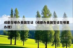 成都在哪办美国签证（成都办美国签证在哪里办理）