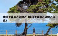 如何查美国签证状态（如何查美国签证状态信息）