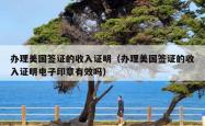 办理美国签证的收入证明（办理美国签证的收入证明电子印章有效吗）