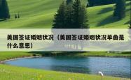 美国签证婚姻状况（美国签证婚姻状况单曲是什么意思）