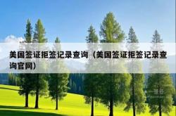 美国签证拒签记录查询（美国签证拒签记录查询官网）