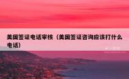 美国签证电话审核（美国签证咨询应该打什么电话）