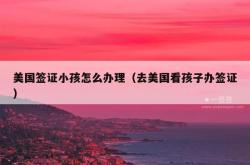 美国签证小孩怎么办理（去美国看孩子办签证）