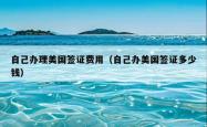 自己办理美国签证费用（自己办美国签证多少钱）