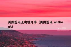美国签证无出境几率（美国签证 without）