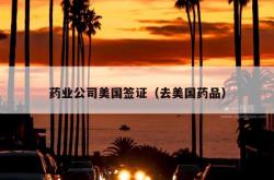 药业公司美国签证（去美国药品）