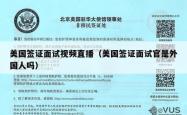 美国签证面试视频直播（美国签证面试官是外国人吗）
