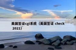美国签证cgi系统（美国签证 check 2021）