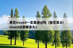 美签issued一定是通过吗（美签显示issued还需要多久）