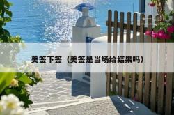 美签下签（美签是当场给结果吗）