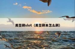 美签刷slot（美签刷本怎么刷）